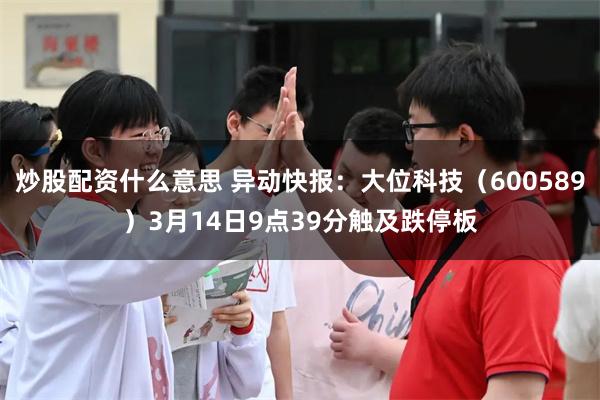 炒股配资什么意思 异动快报：大位科技（600589）3月14日9点39分触及跌停板