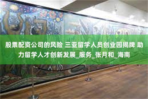 股票配资公司的风险 三亚留学人员创业园揭牌 助力留学人才创新发展_服务_张月和_海南